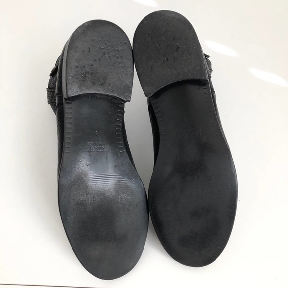 J.Crew Pebble Leather Ankle Booties Size 9 Black - Picture 7 of 9